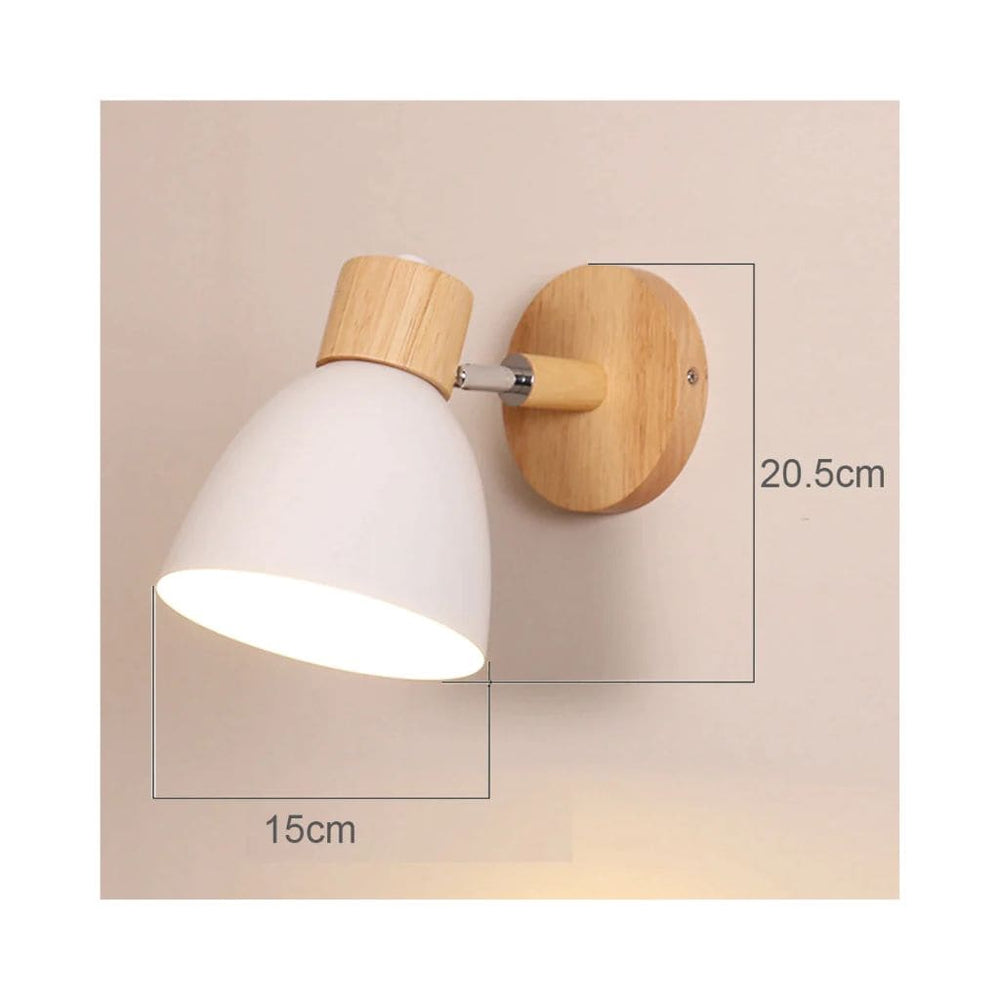 Luce a parete a LED nordica in legno massiccio