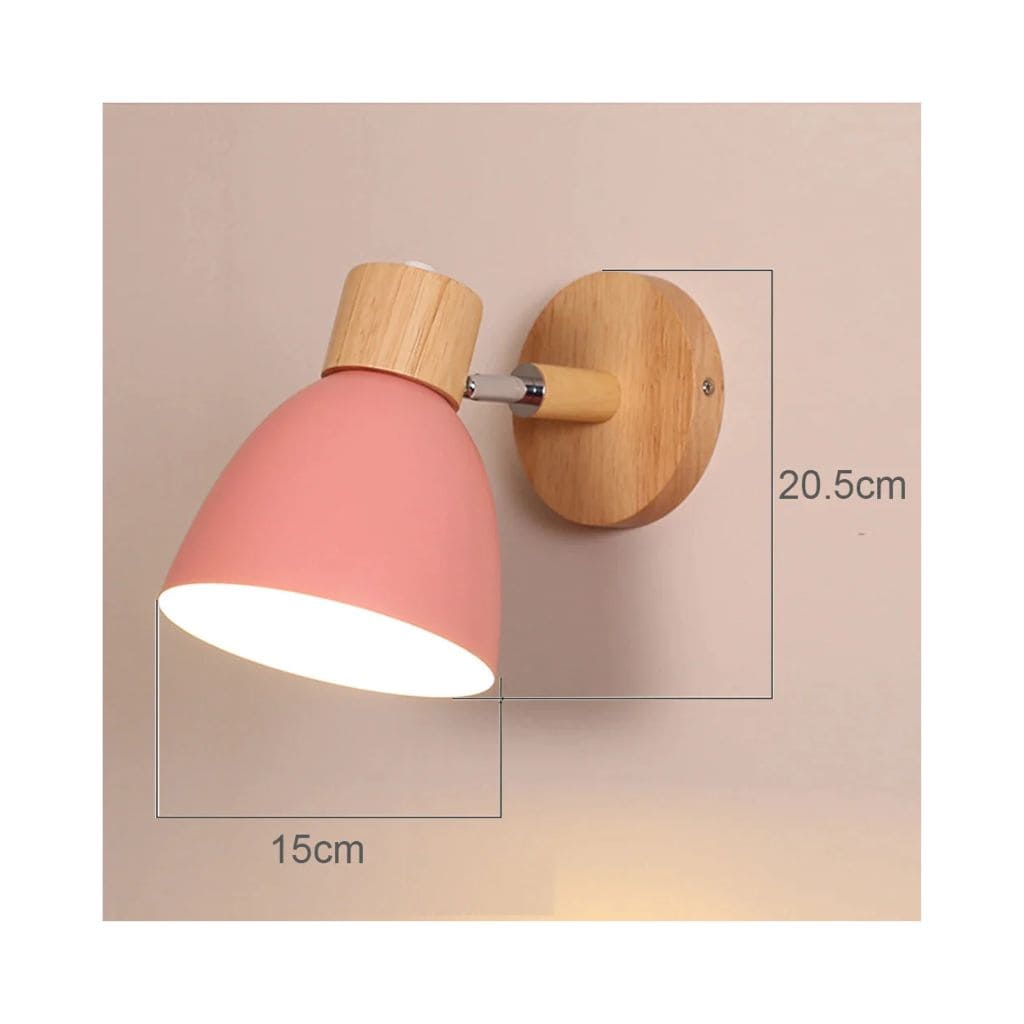 Luce a parete a LED nordica in legno massiccio