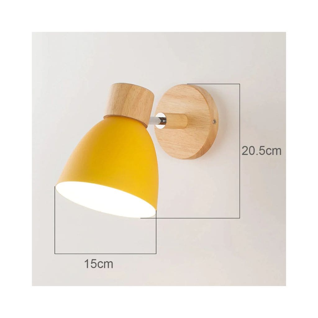 Luce a parete a LED nordica in legno massiccio