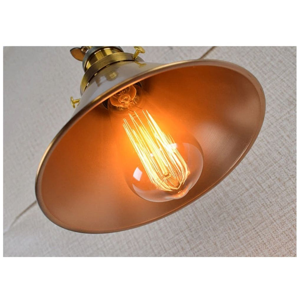 Luce murale vintage industriale d'oro