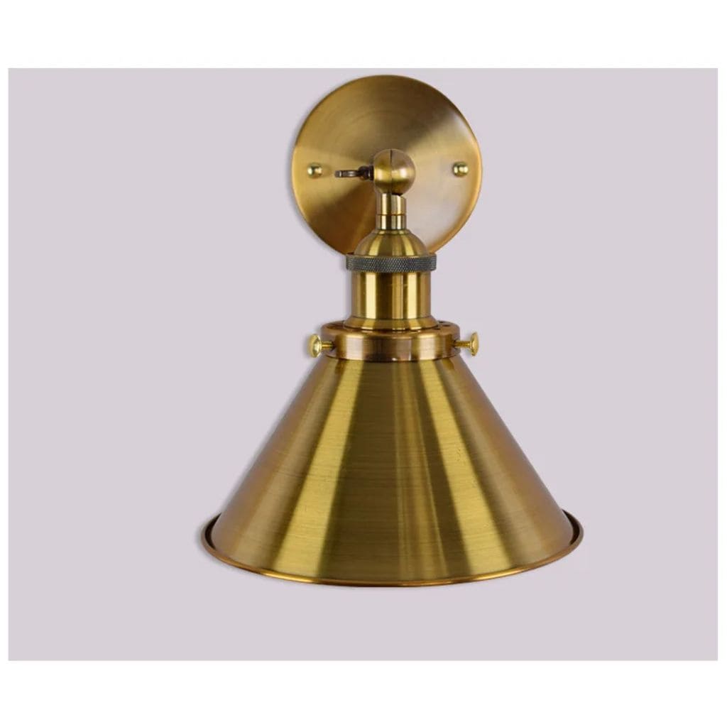 Luce murale vintage industriale d'oro