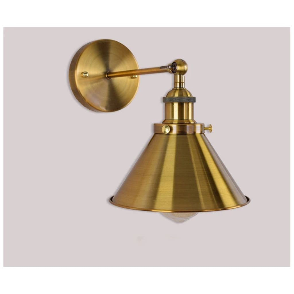 Luce murale vintage industriale d'oro