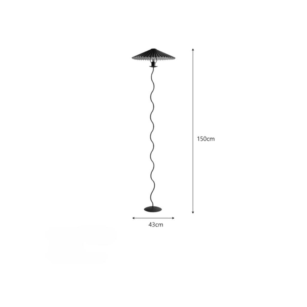 Lampada del pavimento in tessuto fluito LED nordico minimalista