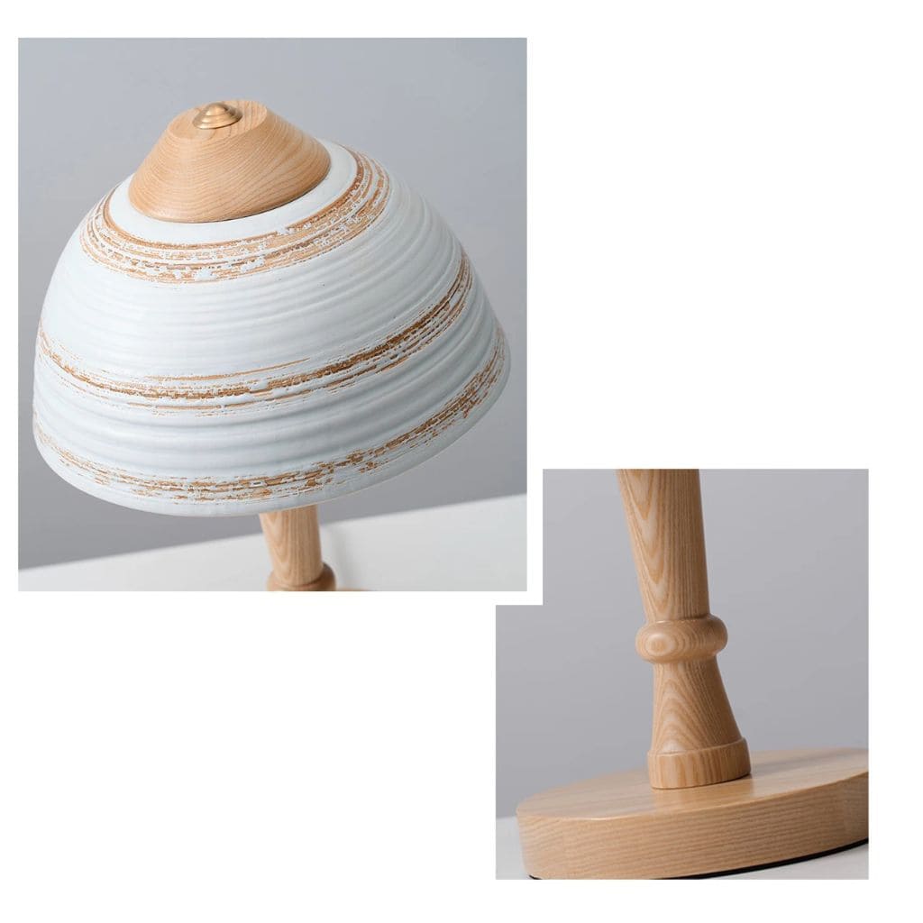 Legno massiccio giapponese e lampada in ceramica