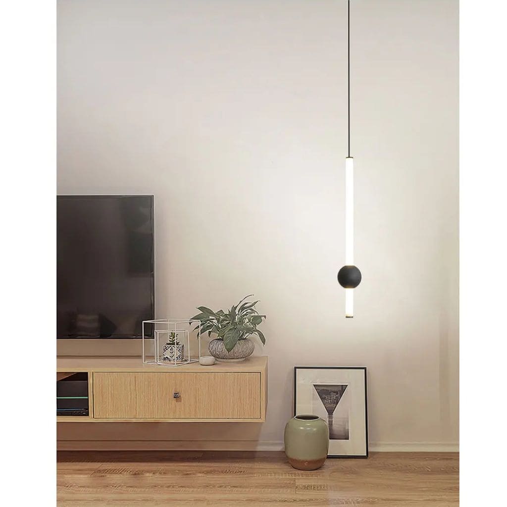 Lampada sospesa nera a led nordica