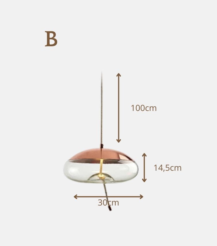 Luce di vetro nordica