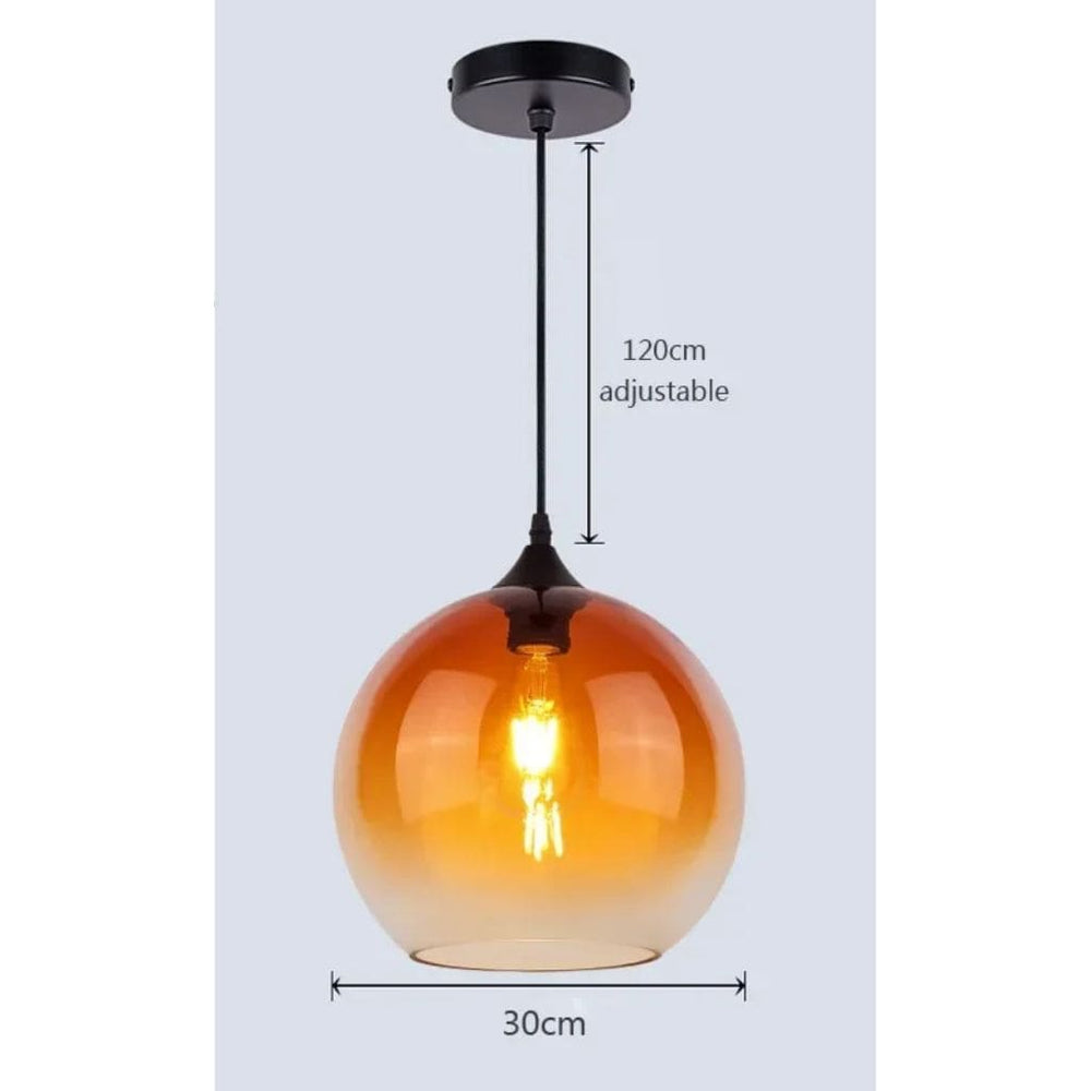 Luci sospese in vetro moderno