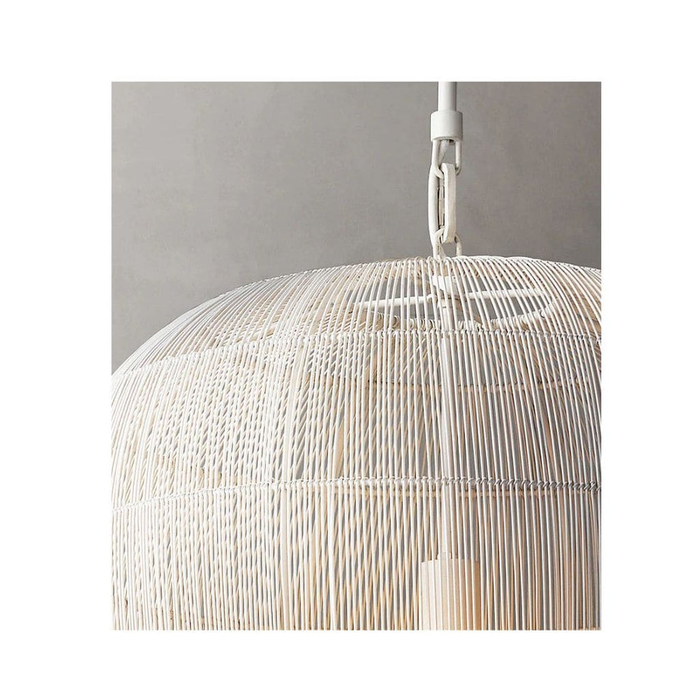 Lampadario giapponese Wabi-Sabi in Rattan fatto a mano