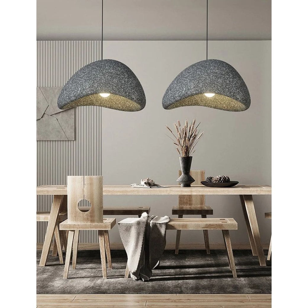 Lampadario giapponese wabi sabi moderno e minimalista granulato