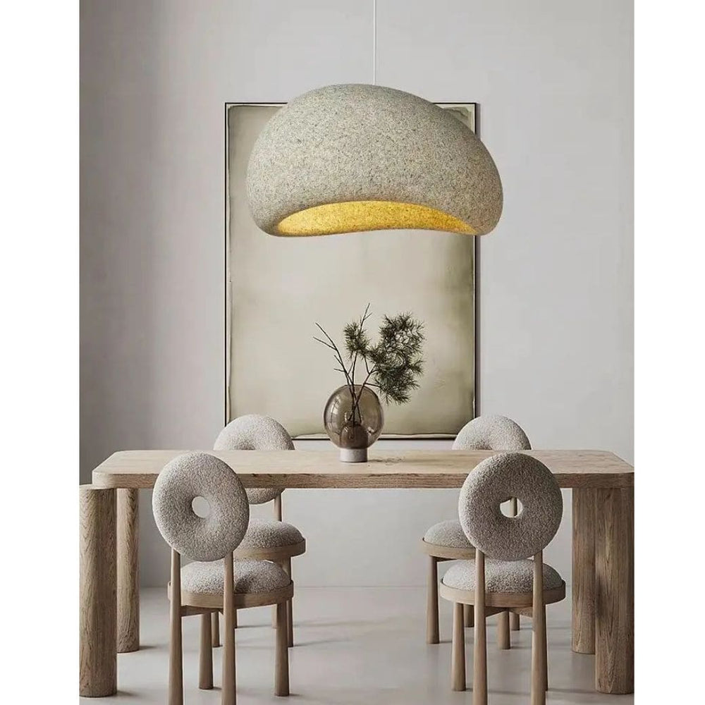 Lampadario giapponese wabi sabi moderno e minimalista granulato