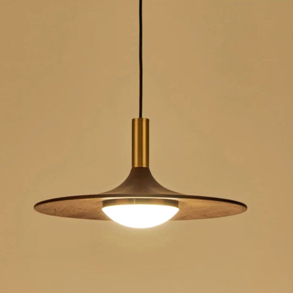 Lustre a LED in legno massiccio di noyer