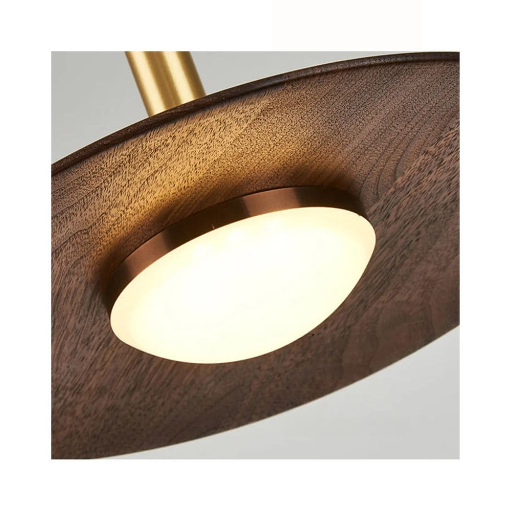 Lustre a LED in legno massiccio di noyer