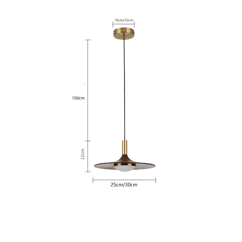 Lustre a LED in legno massiccio di noyer