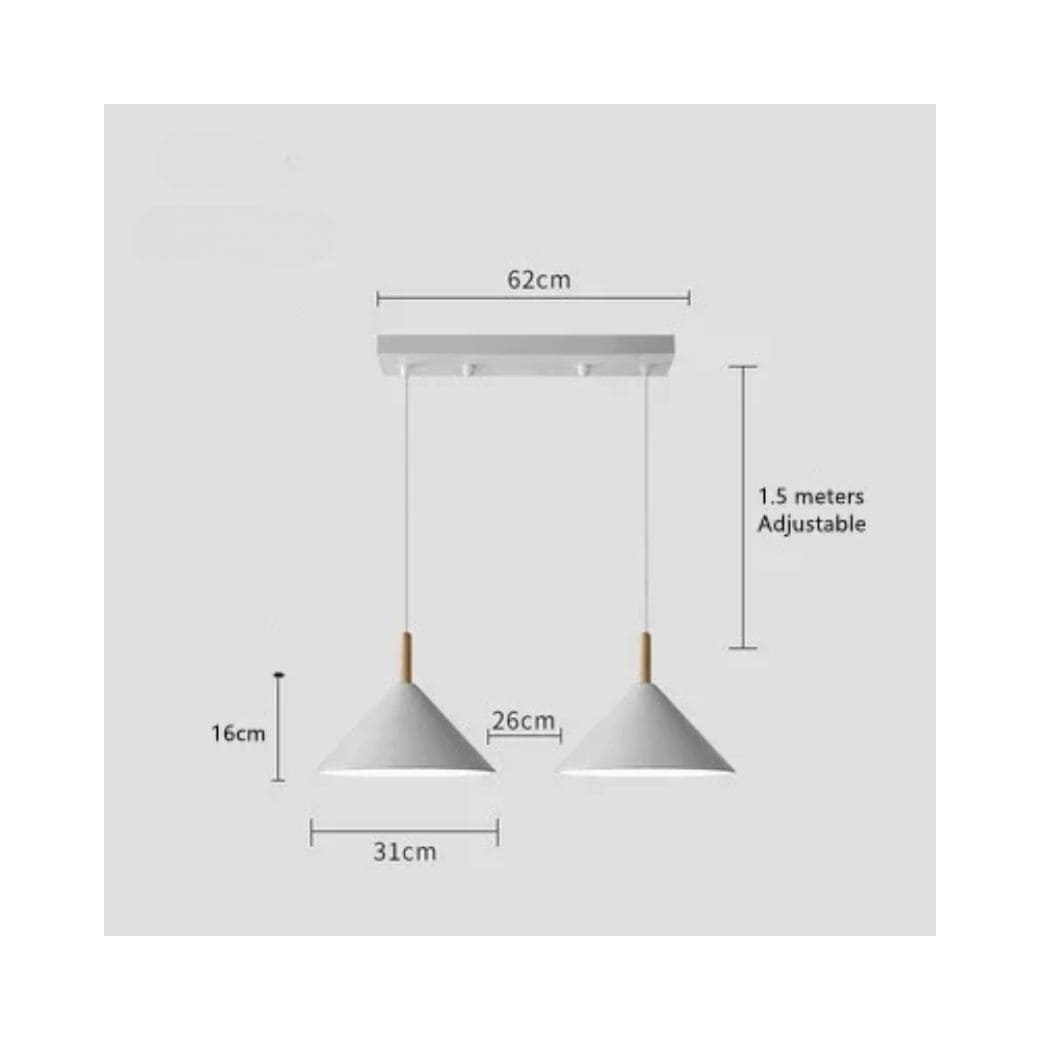 Legno minimalista e lampadario metallico