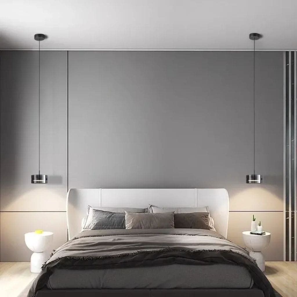 Lampadario moderno per la decorazione della casa, paralume in vetro, camera da letto di lusso, nero, interno, lampada a sospensione, LED, rotondo, bar, sala da pranzo