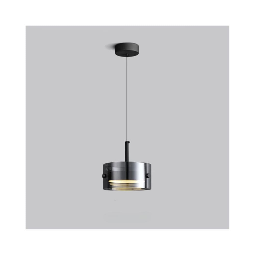 Lampadario moderno per la decorazione della casa, paralume in vetro, camera da letto di lusso, nero, interno, lampada a sospensione, LED, rotondo, bar, sala da pranzo