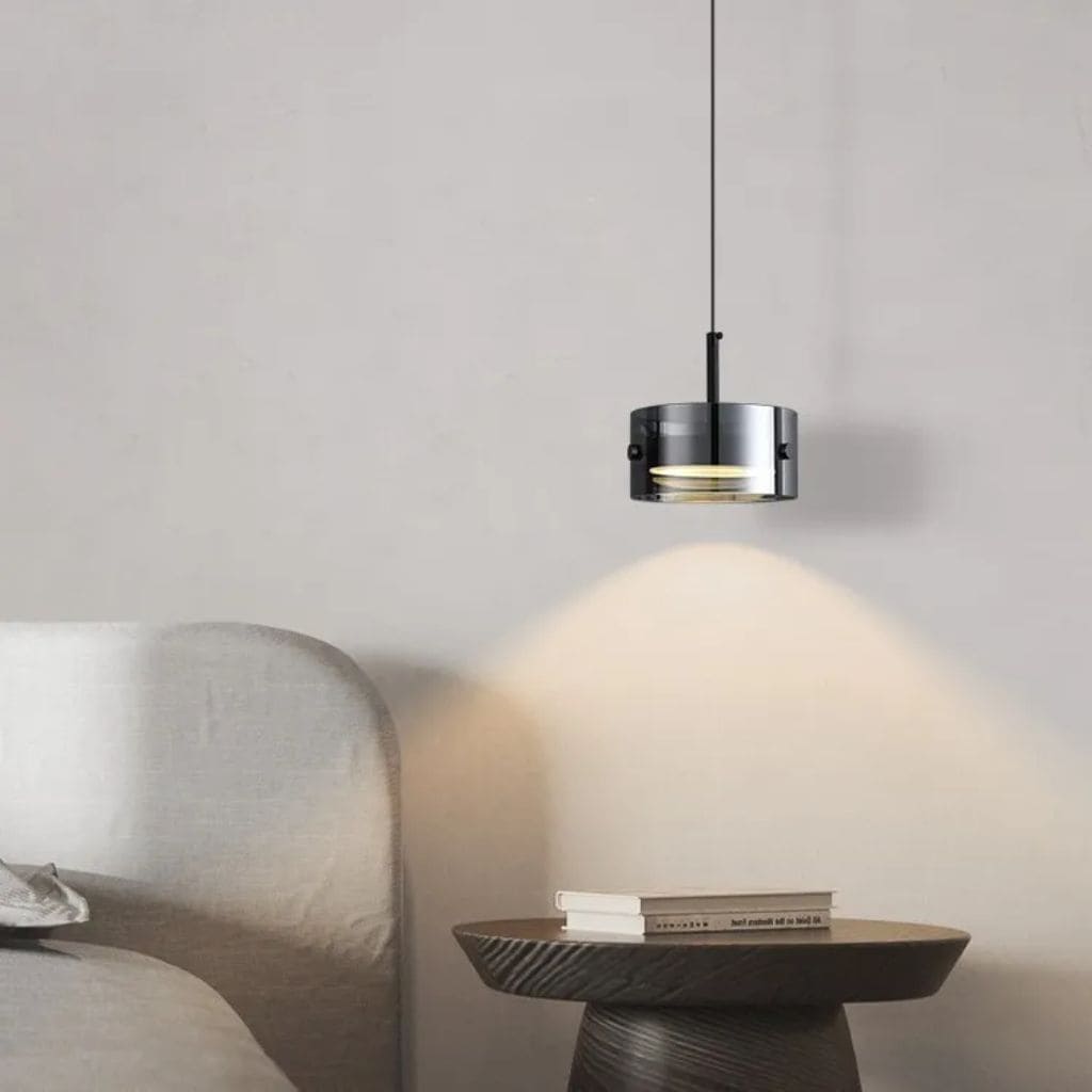 Lampadario moderno per la decorazione della casa, paralume in vetro, camera da letto di lusso, nero, interno, lampada a sospensione, LED, rotondo, bar, sala da pranzo