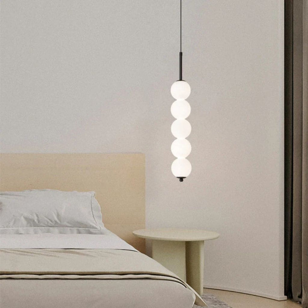 Lampadario a sfera di vetro a LED