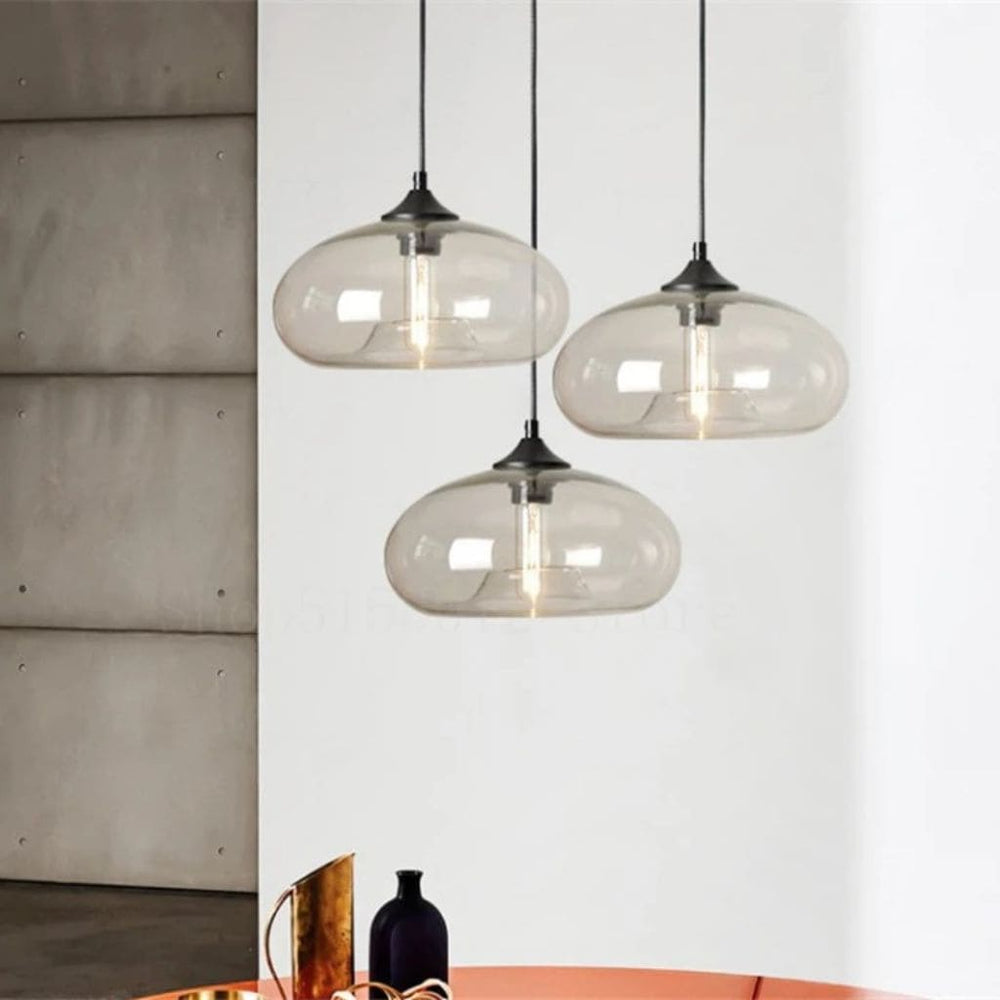 Lampadario moderno di vetro a soppalco nordico