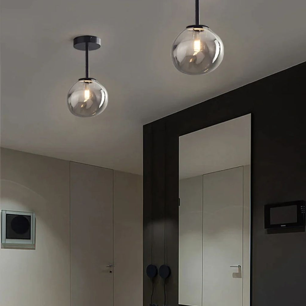 Lampadario di vetro nordico per soffitto a LED