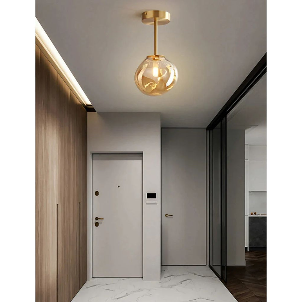 Lampadario di vetro nordico per soffitto a LED