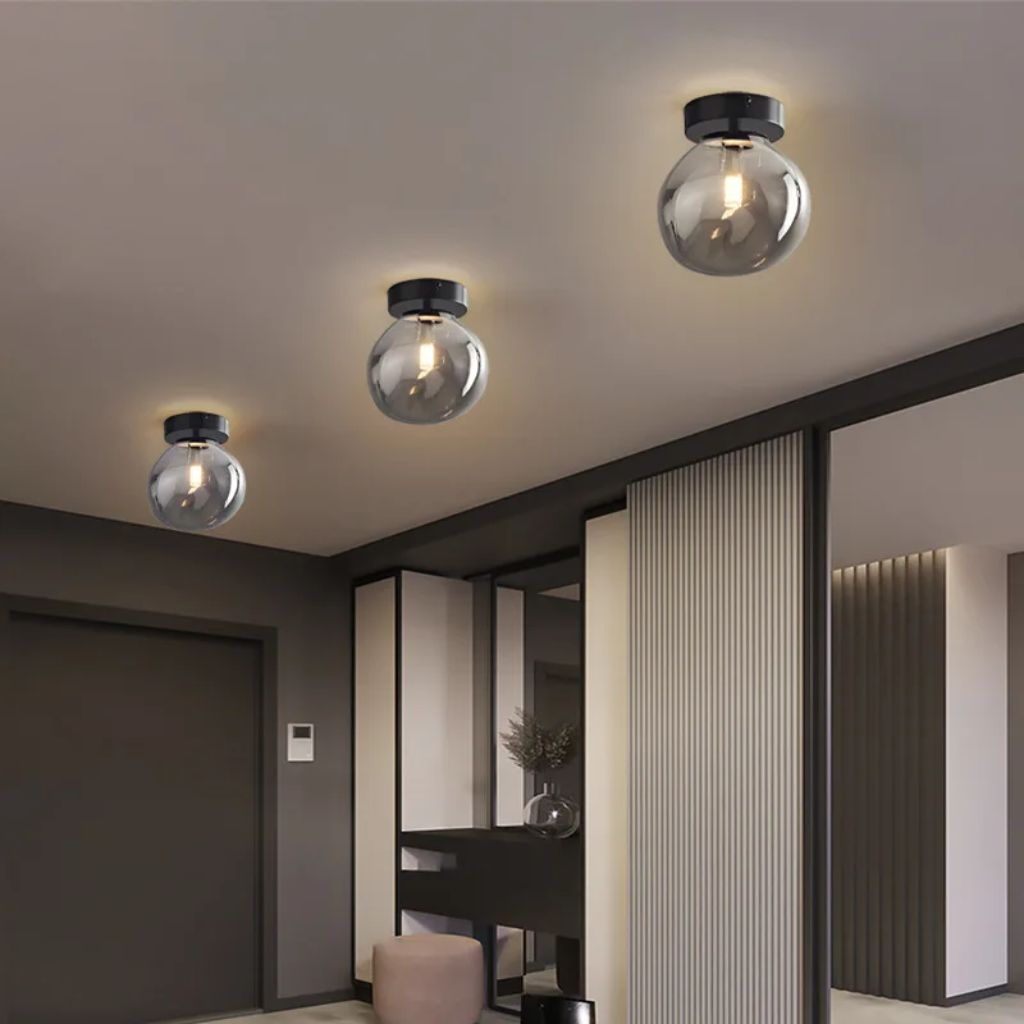 Lampadario di vetro nordico per soffitto a LED