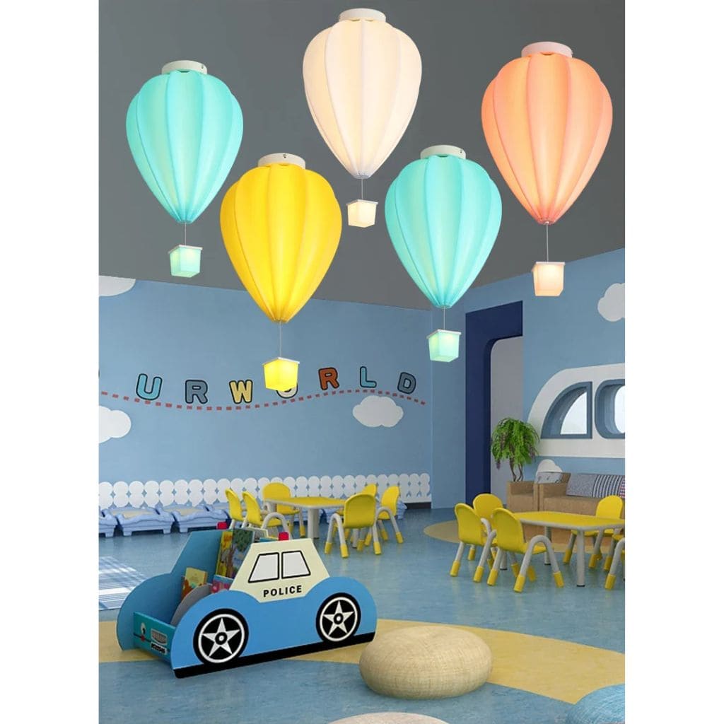 Lampada del soffitto bambino - mongolfiera colorata