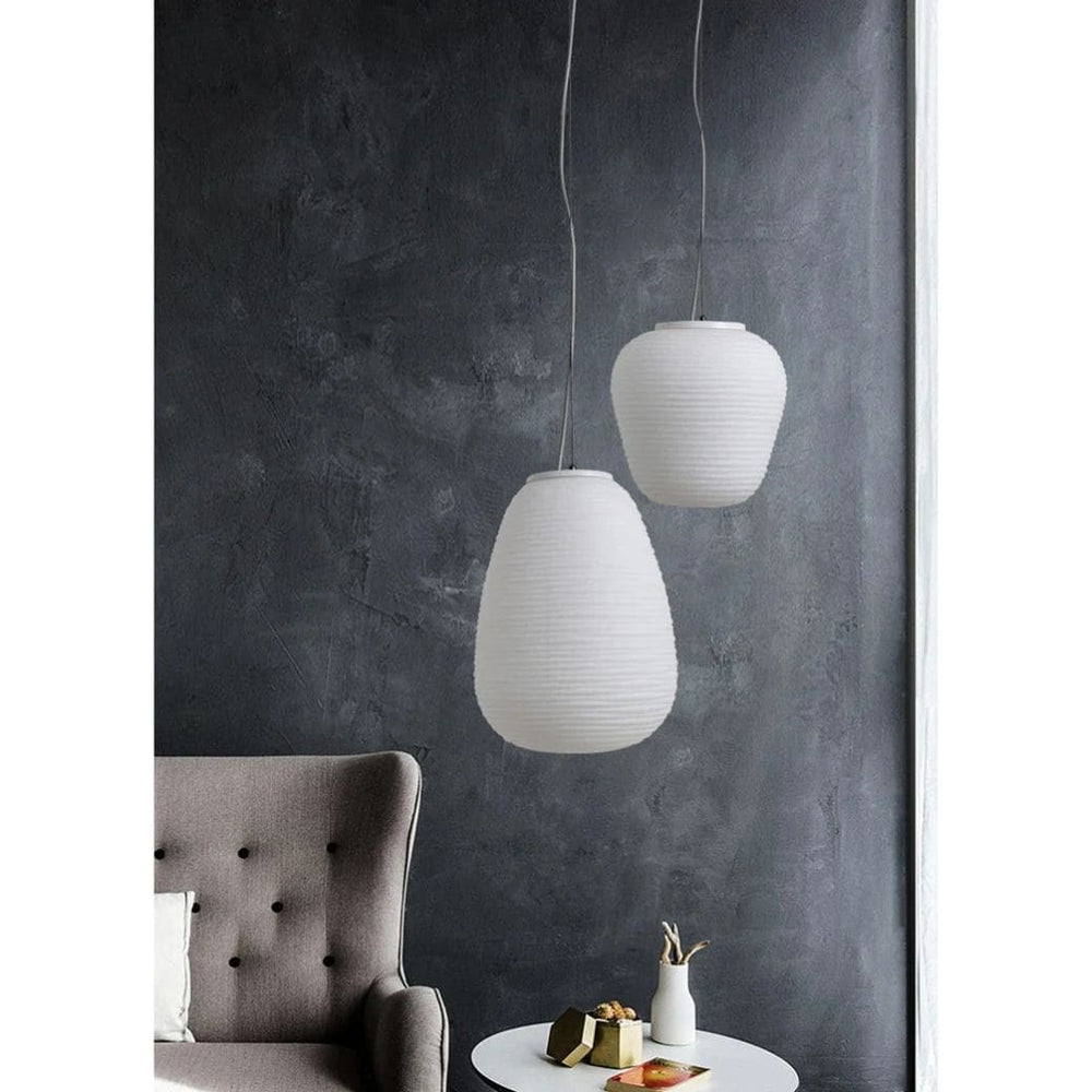 Sospensione Foscarini in vetro bianco latteo