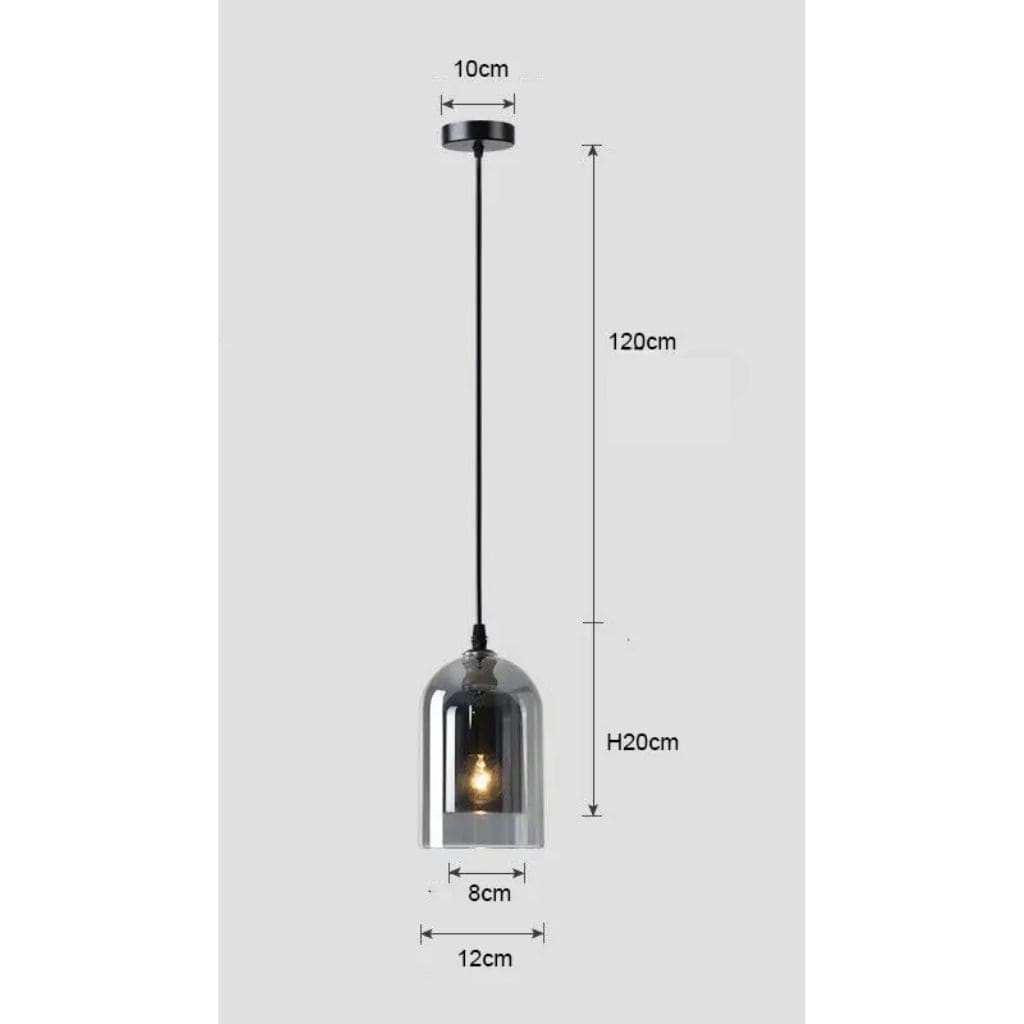 Sospensione di vetro moderna a LED