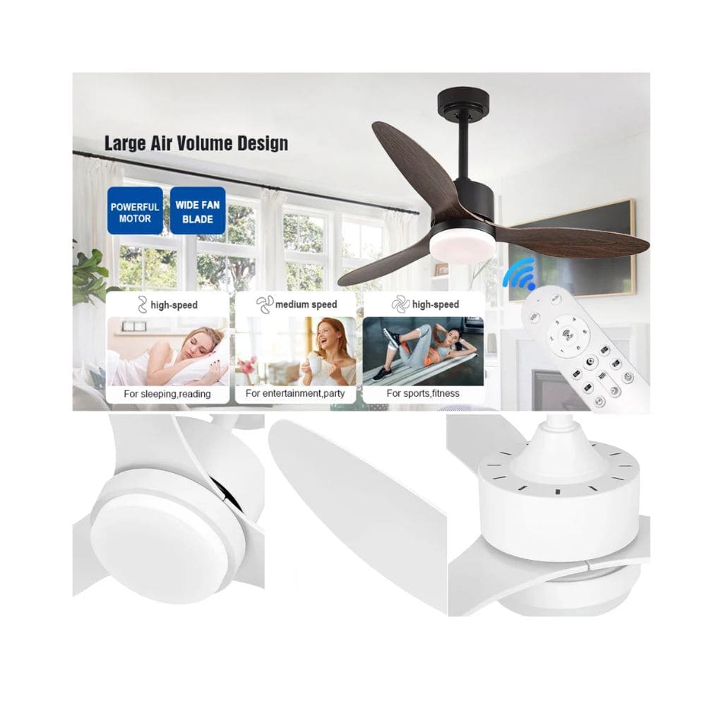 Ventilateur de Plafond LED Silencieux
