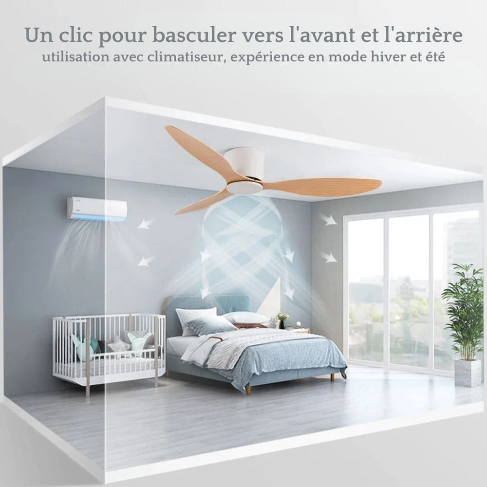 Ventilatore a soffitto moderno bianco