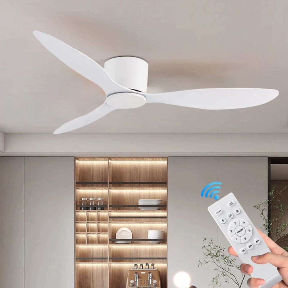 Ventilatore a soffitto moderno bianco