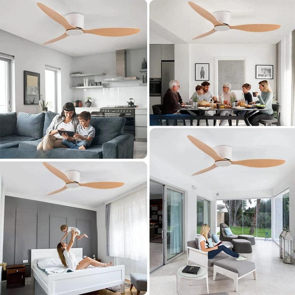 Ventilatore a soffitto moderno bianco