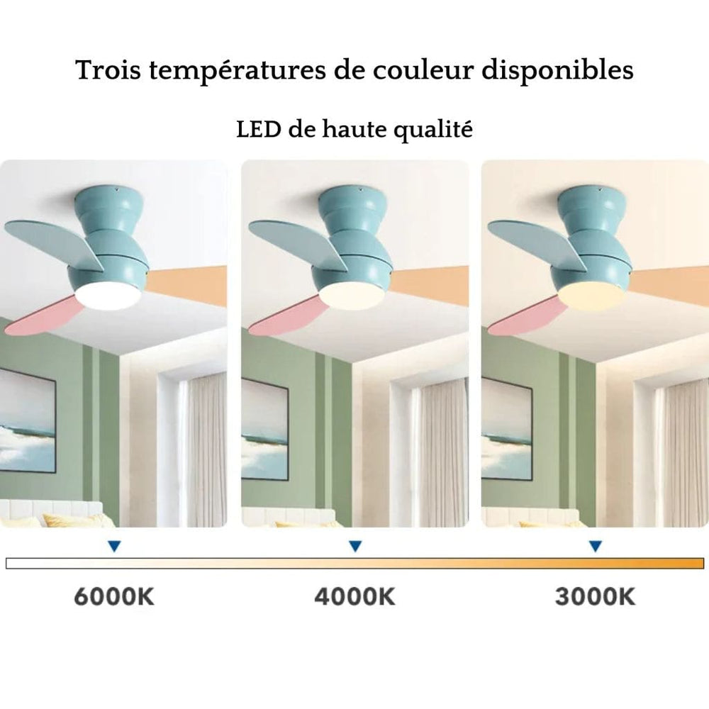 Moderno ventilatore a soffitto per le camere per bambini